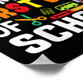 子供たち私の学校のシャツの最初の日に戻る ポスター (角)