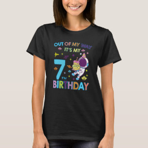 子供たち私の道の外のスペース私の7番目の誕生日だ Tシャツ