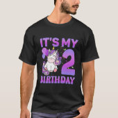 子供たち私の2歳の誕生日2歳の誕生日ユニ Tシャツ (正面)