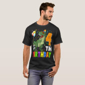 子供たち私の4歳の誕生日ハッピー4歳Dino T R Tシャツ (正面フル)