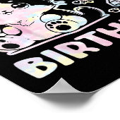 子供たち私の6誕生日女の子6歳の猫 ポスター (角)