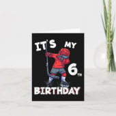 子供たち私の6誕生日6歳アイスホッケーBi カード (正面)