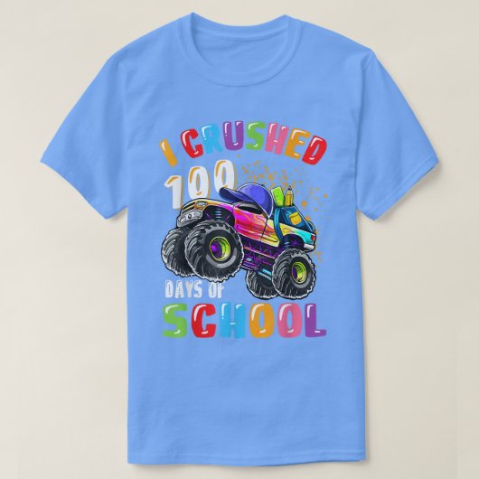 子供たち私は学校シャツボーイズモントの100日を粉砕 Tシャツ (デザイン正面)