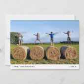 子供たち聞おもしろい家族の写真クリスマス シーズンカード (正面)