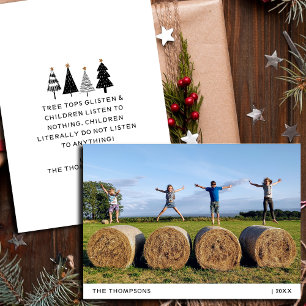 子供たち聞おもしろい家族の写真クリスマス シーズンカード