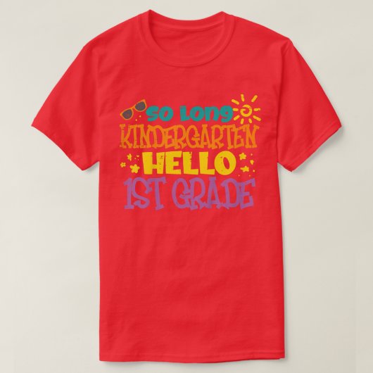 子供たち長い幼稚園こんにちは1年生ハッピーラ Tシャツ (デザイン正面)