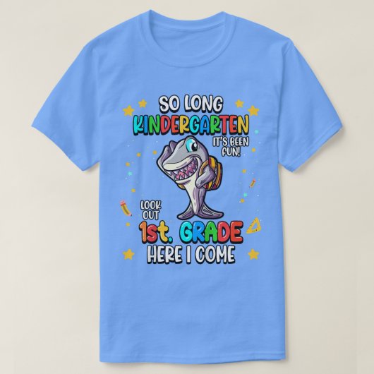 子供たち長い幼稚園はおもしろい1年生 Tシャツ (デザイン正面)