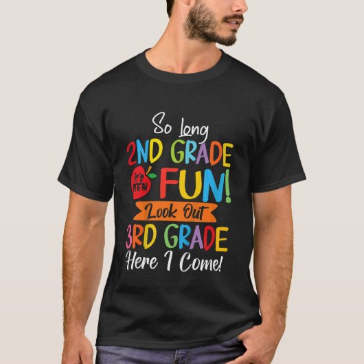 子供たち長い2年生ここで私は来三年生グラード Tシャツ (正面)