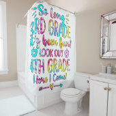 子供たち長い3年生4年生ここで私は来三年生 シャワーカーテン (インサイチュ)