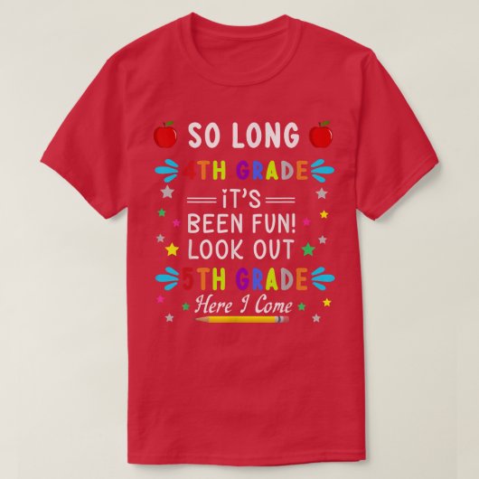 子供たち長い4年生ここ来で5年生年生 Tシャツ (デザイン正面)