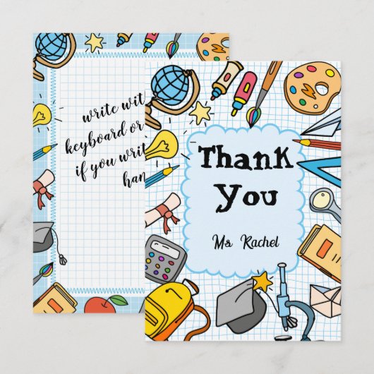 子供たち サンキューカード (正面/裏面)