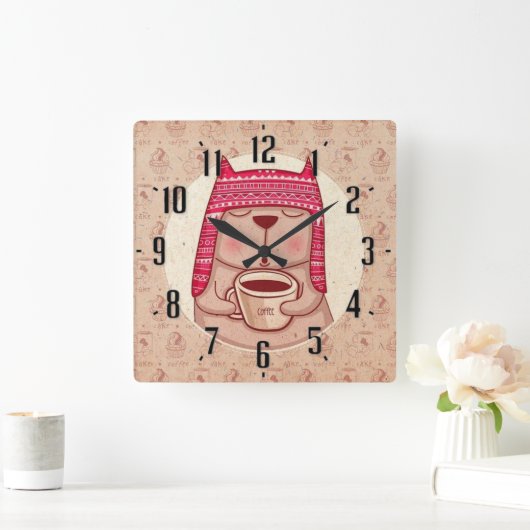 子供たち スクエア壁時計 (ホーム)