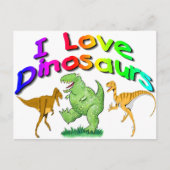 子供たち"私は恐竜"の贈り物 ポストカード (正面)