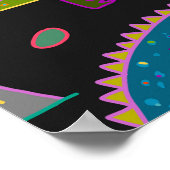 子供っぽい恐竜:おもしろいのシームレスなパターン ポスター (角)