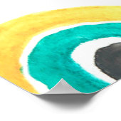 子供っぽい虹、水色キッズパターン。 ポスター (角)