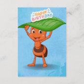 子供っぽい誕生日招待状 エンクロージャーカード (裏面)