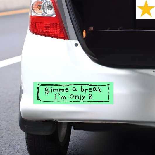 子供っぽい運転のユーモアが面白い  バンパーステッカー