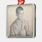 子供としてDmitri Dmitrievich Shostakovich メタルオーナメント (左)