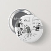 子供とのhopscotchを遊ぶ老女のスキップ 缶バッジ (正面&裏面)