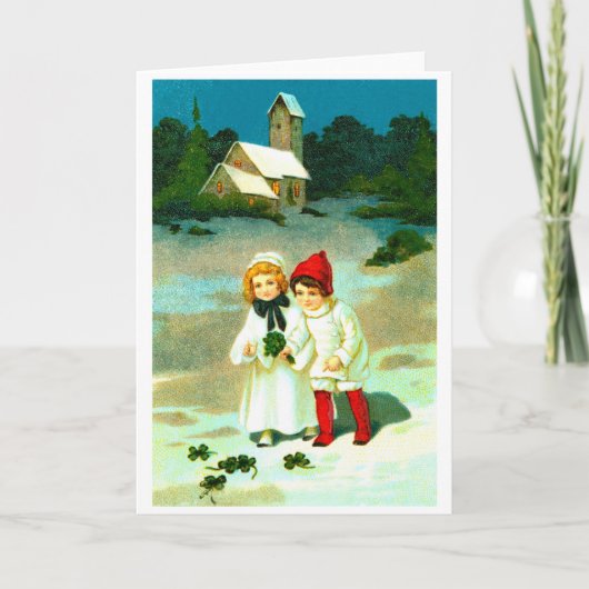 子供とクローバー シーズンカード (正面)