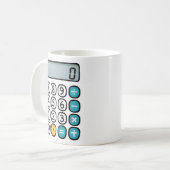 子供と先生のためのかわいい数学電卓マグ コーヒーマグカップ (正面左)