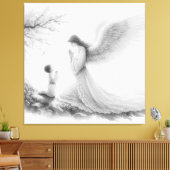 子供と共祈に守護天使 キャンバスプリント (インサイチュ (リビング))