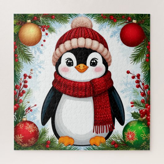子供と家族で楽しむクリスマスペンギンパズル ジグソーパズル (縦)