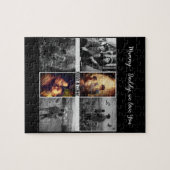 子供と家族を持つ両親6写真コラージュ ジグソーパズル (横)