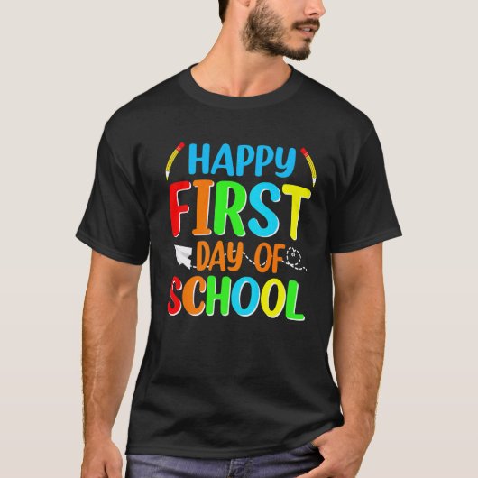 子供と幼稚園の先生のための100日目の登校 Tシャツ (正面)