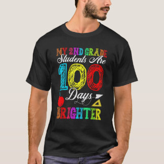 子供と幼稚園の先生のための100日目の登校 Tシャツ