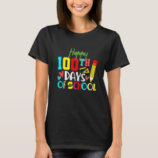 子供と幼稚園の先生のための100日目の登校 Tシャツ