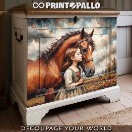 子供と彼女の馬：愛の物語 薄葉紙