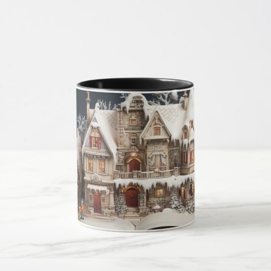 子供と犬とクリスマスストーリーブックマナー マグカップ (中央)