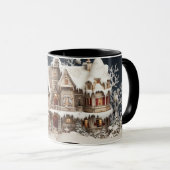 子供と犬とクリスマスストーリーブックマナー マグカップ (正面右)