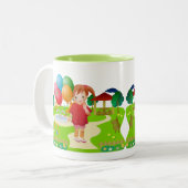 子供と誕生日パーティー ツートーンマグカップ (正面左)