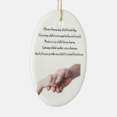 子供と賛美される セラミックオーナメント (右)