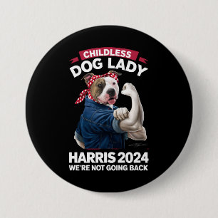 子供なしの犬好き女性がカマラに投票 選挙 2024 缶バッジ