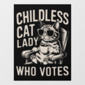 子供なしの猫好きの女性 2024年選挙で投票 カマラ ウィンドウサイン (シート)