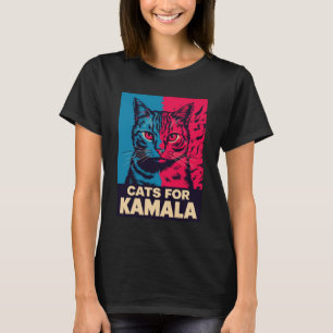 子供なしの猫好き婦人、Kamala Harrisに投票 2024 Tシャツ