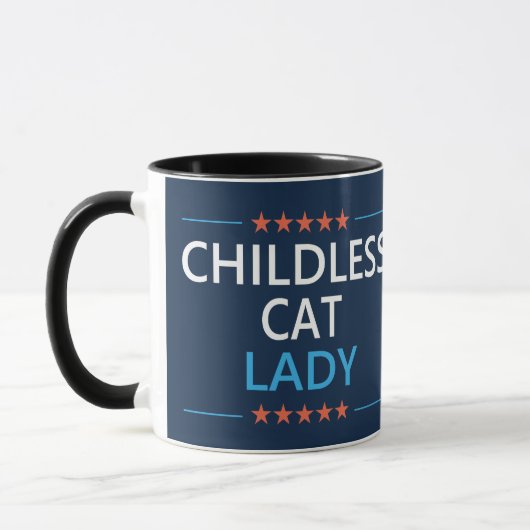 子供なしの猫飼い婦人 2024 J・D・ヴァンス氏に反対 マグカップ (左)