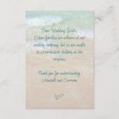 子供なしメッセージ ビーチ シーン 封入カード エンクロージャーカード (正面)