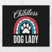 子供なし犬飼いレディ選挙投票2024 虹USA ビールラベル (シングルラベル)