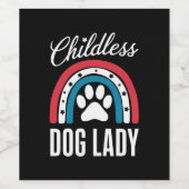 子供なし犬飼いレディ選挙投票2024 虹USA ワインラベル (シングルラベル)
