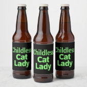 子供なし猫好き女性 楽しい投票 2024 ビールラベル (ボトル)
