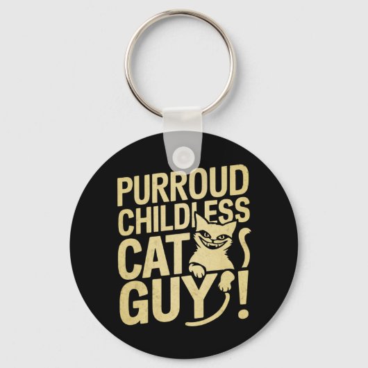 子供なし猫飼育者大統領投票 キーホルダー (正面)