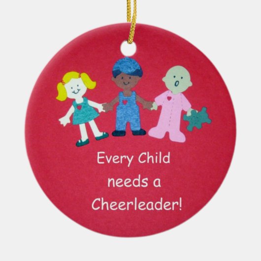 子供にはチアリーダーが必要だ！ セラミックオーナメント (正面)