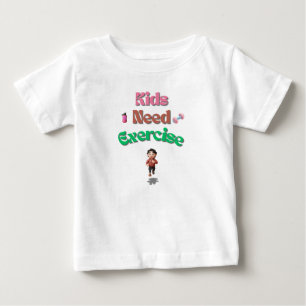 子供には運動が必要です ベビーTシャツ