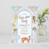 子供にぴったりな猫の誕生日 招待状 (スタンド正面)