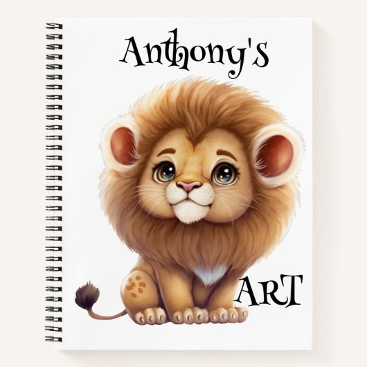 子供によるスケッチのパーソナライズ ノートブック (正面)