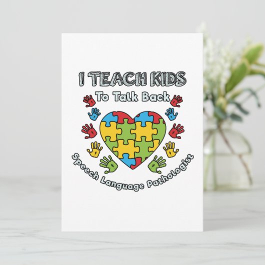 子供に反論を教えるスピーチ言語療法 サンキューカード (スタンド正面)